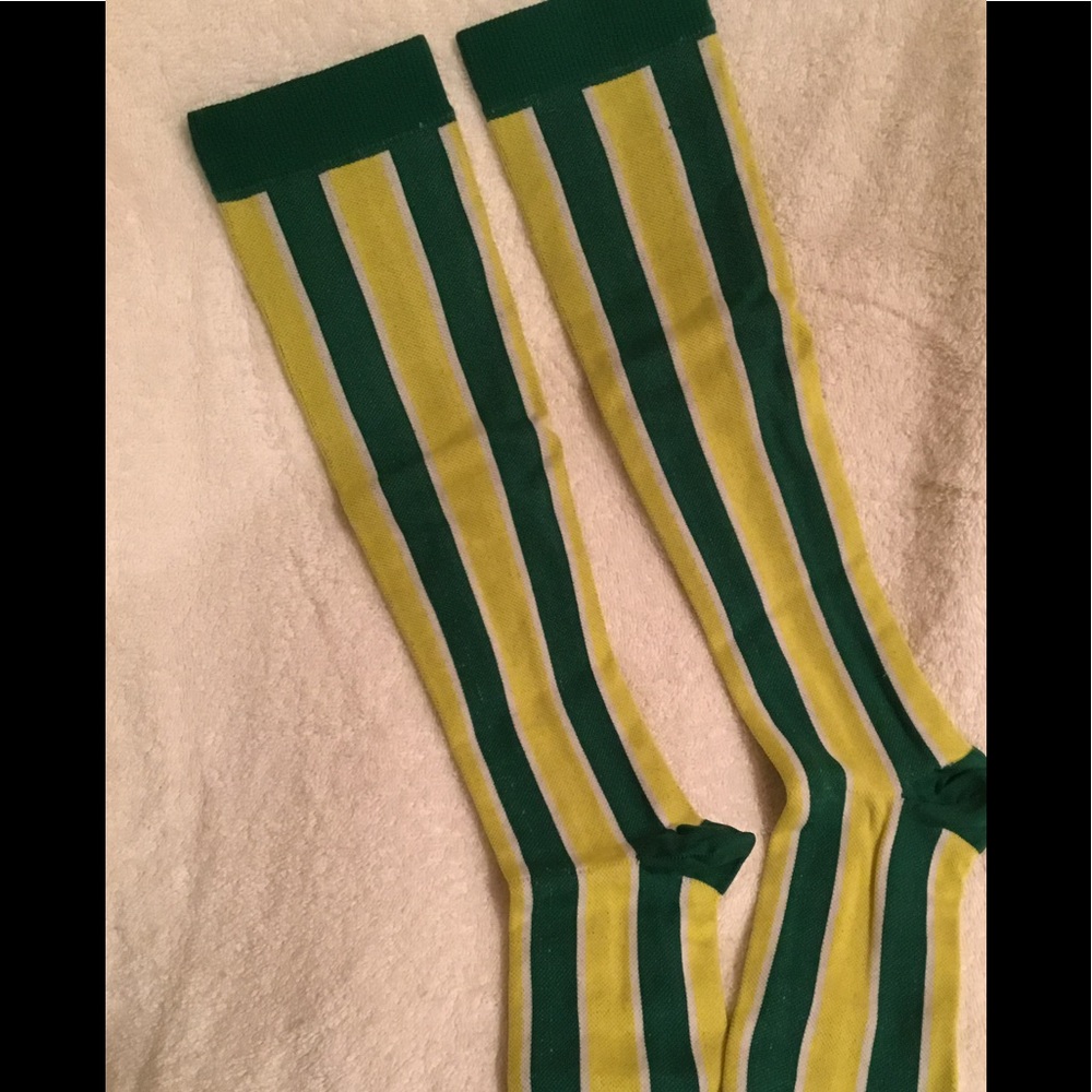 Nursemates compression socks, nylon green n yello